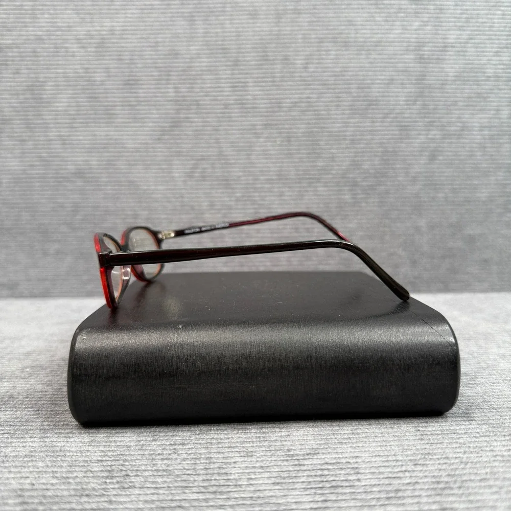 Halston‎ H 58 COL 30 Burgundy Red Oval Eyeglass Frames Made in USA Y2K